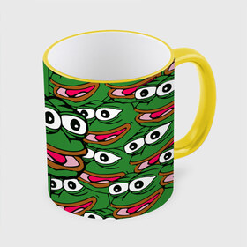 Кружка 3D с принтом Good / Sad frog в городе Новоалтайск, керамика | ёмкость 330 мл | Тематика изображения на принте: bad | dab | frog | good | kek | pepe | sad | кек | лягушка | мем | мемы | пепе | со смыслом | фрог