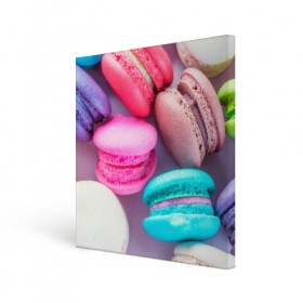 Холст квадратный с принтом Macaroons в городе Новоалтайск, 100% ПВХ |  | almond | cookie | dessert | food | macaroons | maccarone | maccherone | десерт | еда | макарон | макарони | макароны | макарун | макаруны | миндаль | миндальный | орех | печенье | сладкое | сладости