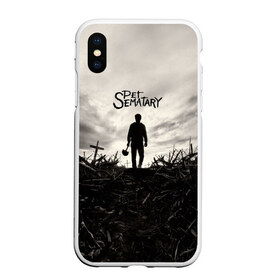Чехол для iPhone XS Max матовый с принтом Кладбище домашних животных в городе Новоалтайск, Силикон | Область печати: задняя сторона чехла, без боковых панелей | Тематика изображения на принте: king | pet | sematary | stephen | кинг | кино | стивен | ужасы