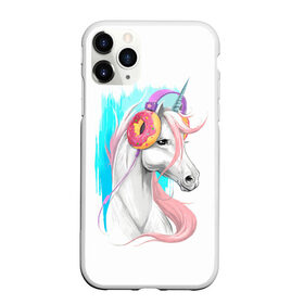 Чехол для iPhone 11 Pro Max матовый Music Unicorn Art: в городе Новоалтайск, Силикон | | волшебный | единорог | единорожик | единорожка | магия | музыка | пончик | пончики