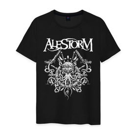 Мужская футболка хлопок с принтом Alestorm в городе Новоалтайск, 100% хлопок | прямой крой, круглый вырез горловины, длина до линии бедер, слегка спущенное плечо. | alestorm | metal | группы | метал | музыка | пауэр метал | рок | фолк метал | хэви метал