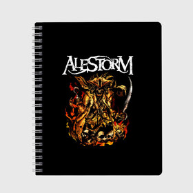 Тетрадь с принтом Alestorm в городе Новоалтайск, 100% бумага | 48 листов, плотность листов — 60 г/м2, плотность картонной обложки — 250 г/м2. Листы скреплены сбоку удобной пружинной спиралью. Уголки страниц и обложки скругленные. Цвет линий — светло-серый
 | alestorm | metal | группы | метал | музыка | пауэр метал | рок | фолк метал | хэви метал