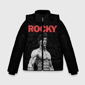Зимняя куртка для мальчиков 3D с принтом ROCKY в городе Новоалтайск, ткань верха — 100% полиэстер; подклад — 100% полиэстер, утеплитель — 100% полиэстер | длина ниже бедра, удлиненная спинка, воротник стойка и отстегивающийся капюшон. Есть боковые карманы с листочкой на кнопках, утяжки по низу изделия и внутренний карман на молнии. 

Предусмотрены светоотражающий принт на спинке, радужный светоотражающий элемент на пуллере молнии и на резинке для утяжки | creed | jordan | lundgren | mix fight | mixfight | stallone | ufc | бальбоа | бокс | джордан | крид | лундгрен | мышцы | ринг | роки | рокки | сильвестр | сталлоне | сталоне