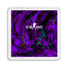 Магнит 55*55 с принтом CS GO DRAW WAVES SKIN в городе Новоалтайск, Пластик | Размер: 65*65 мм; Размер печати: 55*55 мм | action | astralis | awp | counter strike | cs go | cs go global offensive | cybersport | draw skin | faze clan | game | gamer | hyper beast | shooter | skin | team liquid | киберспорт | оружие | рисованный скин | скины