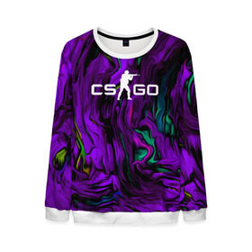 Мужской свитшот 3D с принтом CS GO DRAW WAVES SKIN в городе Новоалтайск, 100% полиэстер с мягким внутренним слоем | круглый вырез горловины, мягкая резинка на манжетах и поясе, свободная посадка по фигуре | action | astralis | awp | counter strike | cs go | cs go global offensive | cybersport | draw skin | faze clan | game | gamer | hyper beast | shooter | skin | team liquid | киберспорт | оружие | рисованный скин | скины