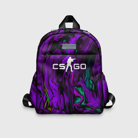 Детский рюкзак 3D с принтом CS GO DRAW WAVES SKIN в городе Новоалтайск, 100% полиэстер | лямки с регулируемой длиной, сверху петелька, чтобы рюкзак можно было повесить на вешалку. Основное отделение закрывается на молнию, как и внешний карман. Внутри дополнительный карман. По бокам два дополнительных кармашка | action | astralis | awp | counter strike | cs go | cs go global offensive | cybersport | draw skin | faze clan | game | gamer | hyper beast | shooter | skin | team liquid | киберспорт | оружие | рисованный скин | скины