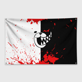 Флаг-баннер с принтом MONOKUMA Blood в городе Новоалтайск, 100% полиэстер | размер 67 х 109 см, плотность ткани — 95 г/м2; по краям флага есть четыре люверса для крепления | ahegao | anime | bear | blood | danganronpa | derector | despair | girls | happy | havoc | manga | monokuma | panda | red | robot | trigger | ultra | аниме | ахегао | директор | кровь | манга | медведь | монокума | панда | робот