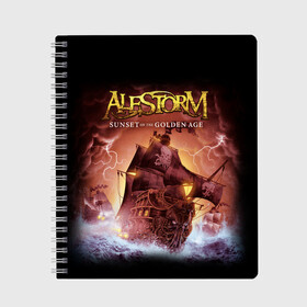 Тетрадь с принтом Alestorm в городе Новоалтайск, 100% бумага | 48 листов, плотность листов — 60 г/м2, плотность картонной обложки — 250 г/м2. Листы скреплены сбоку удобной пружинной спиралью. Уголки страниц и обложки скругленные. Цвет линий — светло-серый
 | alestorm | metal | группы | метал | музыка | пауэр метал | рок | фолк метал | хэви метал