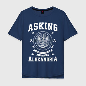 Мужская футболка хлопок Oversize с принтом Asking Alexandria в городе Новоалтайск, 100% хлопок | свободный крой, круглый ворот, “спинка” длиннее передней части | asking alexandria | аскинг александриа | группы | метал | музыка | рок | хэви метал | электроникор