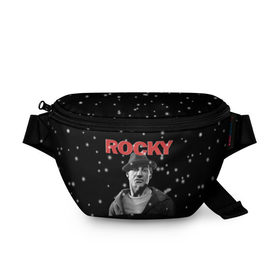 Поясная сумка 3D с принтом Old Rocky в городе Новоалтайск, 100% полиэстер | плотная ткань, ремень с регулируемой длиной, внутри несколько карманов для мелочей, основное отделение и карман с обратной стороны сумки застегиваются на молнию | creed | jordan | lundgren | mix fight | mixfight | stallone | ufc | бальбоа | бокс | джордан | крид | лундгрен | мышцы | ринг | роки | рокки | сильвестр | сталлоне | сталоне