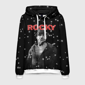 Мужская толстовка 3D с принтом Old Rocky в городе Новоалтайск, 100% полиэстер | двухслойный капюшон со шнурком для регулировки, мягкие манжеты на рукавах и по низу толстовки, спереди карман-кенгуру с мягким внутренним слоем. | creed | jordan | lundgren | mix fight | mixfight | stallone | ufc | бальбоа | бокс | джордан | крид | лундгрен | мышцы | ринг | роки | рокки | сильвестр | сталлоне | сталоне