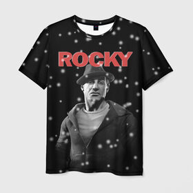 Мужская футболка 3D с принтом Old Rocky в городе Новоалтайск, 100% полиэфир | прямой крой, круглый вырез горловины, длина до линии бедер | creed | jordan | lundgren | mix fight | mixfight | stallone | ufc | бальбоа | бокс | джордан | крид | лундгрен | мышцы | ринг | роки | рокки | сильвестр | сталлоне | сталоне