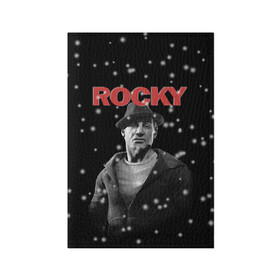 Обложка для паспорта матовая кожа с принтом Old Rocky в городе Новоалтайск, натуральная матовая кожа | размер 19,3 х 13,7 см; прозрачные пластиковые крепления | creed | jordan | lundgren | mix fight | mixfight | stallone | ufc | бальбоа | бокс | джордан | крид | лундгрен | мышцы | ринг | роки | рокки | сильвестр | сталлоне | сталоне