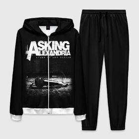Мужской костюм 3D с принтом Asking Alexandria в городе Новоалтайск, 100% полиэстер | Манжеты и пояс оформлены тканевой резинкой, двухслойный капюшон со шнурком для регулировки, карманы спереди | asking alexandria | аскинг александриа | группы | метал | музыка | рок | хэви метал | электроникор