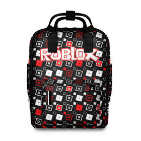 Женский рюкзак 3D с принтом Roblox в городе Новоалтайск, 100% полиэстер | лямки с регулируемой длиной, сверху ручки, чтобы рюкзак нести как сумку. Основное отделение закрывается на молнию, как и внешний карман. Внутри два дополнительных кармана, один из которых закрывается на молнию. По бокам два дополнительных кармашка, куда поместится маленькая бутылочка
 | game | gamer | logo | roblox | игры | логотип | роблокс