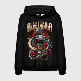 Мужская толстовка 3D с принтом Asking Alexandria в городе Новоалтайск, 100% полиэстер | двухслойный капюшон со шнурком для регулировки, мягкие манжеты на рукавах и по низу толстовки, спереди карман-кенгуру с мягким внутренним слоем. | asking alexandria | аскинг александриа | группы | метал | музыка | рок | хэви метал | электроникор