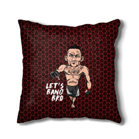 Подушка 3D с принтом Let`s bang bro (Max Holloway) в городе Новоалтайск, наволочка – 100% полиэстер, наполнитель – холлофайбер (легкий наполнитель, не вызывает аллергию). | состоит из подушки и наволочки. Наволочка на молнии, легко снимается для стирки | blessed | brasileiro | holloway | jiu jitsu | max | mma | ufc | бокс | бразильское джиу джитсу | гавайи | драка | макс | холлоуэй