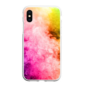 Чехол для iPhone XS Max матовый с принтом Радужный дым в городе Новоалтайск, Силикон | Область печати: задняя сторона чехла, без боковых панелей | holi | праздник красок | радуга | радужный дым | холи | цвета радуги | яркий