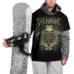 Накидка на куртку 3D с принтом Bullet For My Valentine в городе Новоалтайск, 100% полиэстер |  | bfmv | bullet for my valentine | metal | rock | группы | метал | музыка | рок | трэш