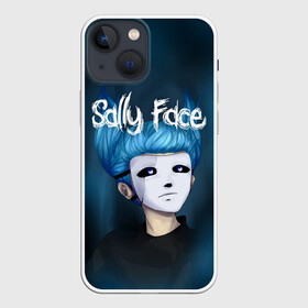 Чехол для iPhone 13 mini с принтом SALLY FACE в городе Новоалтайск,  |  | blue | face | fisher | game | games | gizmo | hair | larry | mask | sally | волосы | гизмо | голубые | игра | игры | ларри | маска | протез | сали | салли | синие | синий | триллер | ужасы | фейс | фишер | фэйс | хоррор