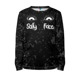Детский лонгслив 3D с принтом SALLY FACE Eyes в городе Новоалтайск, 100% полиэстер | длинные рукава, круглый вырез горловины, полуприлегающий силуэт
 | blue | face | fisher | game | games | gizmo | hair | larry | mask | sally | волосы | гизмо | голубые | игра | игры | ларри | маска | протез | сали | салли | синие | синий | триллер | ужасы | фейс | фишер | фэйс | хоррор