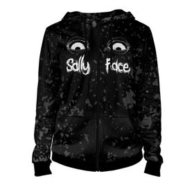 Женская толстовка 3D на молнии с принтом SALLY FACE Eyes в городе Новоалтайск, 100% полиэстер | длина до линии бедра, манжеты и пояс оформлены мягкой тканевой резинкой, двухслойный капюшон со шнурком для регулировки, спереди молния, по бокам два кармана | blue | face | fisher | game | games | gizmo | hair | larry | mask | sally | волосы | гизмо | голубые | игра | игры | ларри | маска | протез | сали | салли | синие | синий | триллер | ужасы | фейс | фишер | фэйс | хоррор