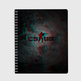 Тетрадь с принтом Counter Strike в городе Новоалтайск, 100% бумага | 48 листов, плотность листов — 60 г/м2, плотность картонной обложки — 250 г/м2. Листы скреплены сбоку удобной пружинной спиралью. Уголки страниц и обложки скругленные. Цвет линий — светло-серый
 | 3d | counter strike | игра | лого | логотип | надпись | огонь | пламя | полосы | стрелялка