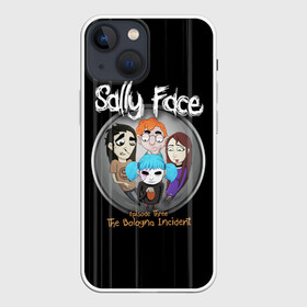 Чехол для iPhone 13 mini с принтом Sally Face Episode Three в городе Новоалтайск,  |  | blue | face | fisher | game | games | gizmo | hair | larry | mask | sally | волосы | гизмо | голубые | игра | игры | ларри | маска | протез | сали | салли | синие | синий | триллер | ужасы | фейс | фишер | фэйс | хоррор