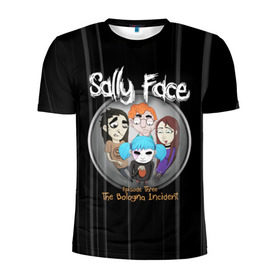 Мужская футболка 3D спортивная с принтом Sally Face Episode Three в городе Новоалтайск, 100% полиэстер с улучшенными характеристиками | приталенный силуэт, круглая горловина, широкие плечи, сужается к линии бедра | Тематика изображения на принте: blue | face | fisher | game | games | gizmo | hair | larry | mask | sally | волосы | гизмо | голубые | игра | игры | ларри | маска | протез | сали | салли | синие | синий | триллер | ужасы | фейс | фишер | фэйс | хоррор