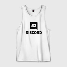 Мужская майка хлопок с принтом DISCORD в городе Новоалтайск, 100% хлопок |  | Тематика изображения на принте: дискорд | игры | скайп