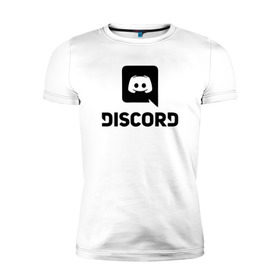 Мужская футболка премиум с принтом DISCORD в городе Новоалтайск, 92% хлопок, 8% лайкра | приталенный силуэт, круглый вырез ворота, длина до линии бедра, короткий рукав | дискорд | игры | скайп