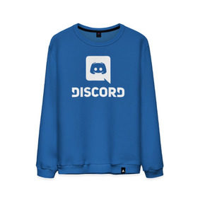 Мужской свитшот хлопок с принтом Discord в городе Новоалтайск, 100% хлопок |  | Тематика изображения на принте: voip | дискорд | игры | мессенджер | связь | скайп