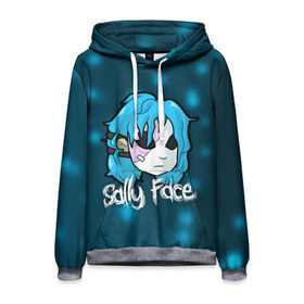 Мужская толстовка 3D с принтом Sally Face в городе Новоалтайск, 100% полиэстер | двухслойный капюшон со шнурком для регулировки, мягкие манжеты на рукавах и по низу толстовки, спереди карман-кенгуру с мягким внутренним слоем. | blue | face | fisher | game | games | gizmo | hair | larry | mask | sally | волосы | гизмо | голубые | игра | игры | ларри | маска | протез | сали | салли | синие | синий | триллер | ужасы | фейс | фишер | фэйс | хоррор