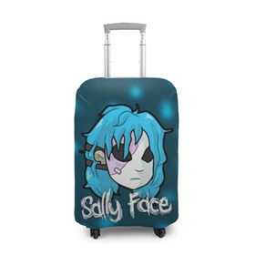 Чехол для чемодана 3D с принтом Sally Face в городе Новоалтайск, 86% полиэфир, 14% спандекс | двустороннее нанесение принта, прорези для ручек и колес | blue | face | fisher | game | games | gizmo | hair | larry | mask | sally | волосы | гизмо | голубые | игра | игры | ларри | маска | протез | сали | салли | синие | синий | триллер | ужасы | фейс | фишер | фэйс | хоррор