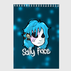 Скетчбук с принтом Sally Face в городе Новоалтайск, 100% бумага
 | 48 листов, плотность листов — 100 г/м2, плотность картонной обложки — 250 г/м2. Листы скреплены сверху удобной пружинной спиралью | blue | face | fisher | game | games | gizmo | hair | larry | mask | sally | волосы | гизмо | голубые | игра | игры | ларри | маска | протез | сали | салли | синие | синий | триллер | ужасы | фейс | фишер | фэйс | хоррор