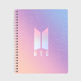 Тетрадь с принтом BTS LOVE YOURSELF в городе Новоалтайск, 100% бумага | 48 листов, плотность листов — 60 г/м2, плотность картонной обложки — 250 г/м2. Листы скреплены сбоку удобной пружинной спиралью. Уголки страниц и обложки скругленные. Цвет линий — светло-серый
 | bangtan boys | bt21 | bts | bts army | bts stickers | j hope | jimin | jin | jungkook | k pop | rap monster | rapmon | suga | v | бтс | корея | стикеры bts