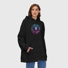 Худи SuperOversize хлопок с принтом BTS LOVE YOURSELF в городе Новоалтайск, 70% хлопок, 30% полиэстер, мягкий начес внутри | карман-кенгуру, эластичная резинка на манжетах и по нижней кромке, двухслойный капюшон
 | bangtan boys | bt21 | bts | bts army | bts stickers | j hope | jimin | jin | jungkook | k pop | rap monster | rapmon | suga | v | бтс | корея | стикеры bts