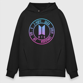 Мужское худи Oversize хлопок с принтом BTS LOVE YOURSELF в городе Новоалтайск, френч-терри — 70% хлопок, 30% полиэстер. Мягкий теплый начес внутри —100% хлопок | боковые карманы, эластичные манжеты и нижняя кромка, капюшон на магнитной кнопке | bangtan boys | bt21 | bts | bts army | bts stickers | j hope | jimin | jin | jungkook | k pop | rap monster | rapmon | suga | v | бтс | корея | стикеры bts