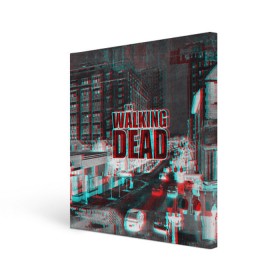 Холст квадратный с принтом the walking dead glitch в городе Новоалтайск, 100% ПВХ |  | glitch | the walking dead | апокалипсис | глитч | зомби | помехи | ходячие мертвецы