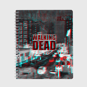 Тетрадь с принтом the walking dead glitch в городе Новоалтайск, 100% бумага | 48 листов, плотность листов — 60 г/м2, плотность картонной обложки — 250 г/м2. Листы скреплены сбоку удобной пружинной спиралью. Уголки страниц и обложки скругленные. Цвет линий — светло-серый
 | glitch | the walking dead | апокалипсис | глитч | зомби | помехи | ходячие мертвецы