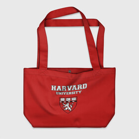 Пляжная сумка 3D с принтом HARVARD в городе Новоалтайск, 100% полиэстер | застегивается на металлическую кнопку; внутренний карман застегивается на молнию. Стенки укреплены специальным мягким материалом, чтобы защитить содержимое от несильных ударов
 | гарвард | колледж | студентики | студенты | университет | школа