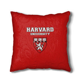 Подушка 3D с принтом HARVARD в городе Новоалтайск, наволочка – 100% полиэстер, наполнитель – холлофайбер (легкий наполнитель, не вызывает аллергию). | состоит из подушки и наволочки. Наволочка на молнии, легко снимается для стирки | гарвард | колледж | студентики | студенты | университет | школа