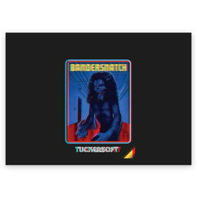 Поздравительная открытка с принтом Bandersnatch в городе Новоалтайск, 100% бумага | плотность бумаги 280 г/м2, матовая, на обратной стороне линовка и место для марки
 | Тематика изображения на принте: bandersnatch | black mirror | glitch | netflix | tuckersoft | бандерснейч | брандашмыг | глитч | нетфликс | помехи | такерсофт | черное зеркало