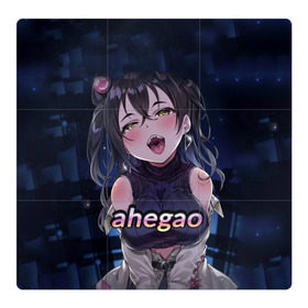 Магнитный плакат 3Х3 с принтом AHEGAO в городе Новоалтайск, Полимерный материал с магнитным слоем | 9 деталей размером 9*9 см | ahegao | аниме | ахегао