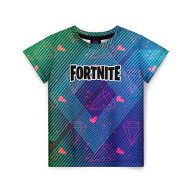 Детская футболка 3D с принтом FORTNITE в городе Новоалтайск, 100% гипоаллергенный полиэфир | прямой крой, круглый вырез горловины, длина до линии бедер, чуть спущенное плечо, ткань немного тянется | Тематика изображения на принте: 