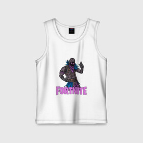 Детская майка хлопок с принтом Fortnite. Raven в городе Новоалтайск,  |  | battle | epic | fortnite | games | nevermore | raven | royale | save | soldier | world | битва | ворон | королевская | солдат | фортнайт