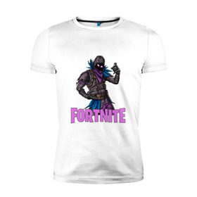 Мужская футболка премиум с принтом Fortnite. Raven в городе Новоалтайск, 92% хлопок, 8% лайкра | приталенный силуэт, круглый вырез ворота, длина до линии бедра, короткий рукав | battle | epic | fortnite | games | nevermore | raven | royale | save | soldier | world | битва | ворон | королевская | солдат | фортнайт
