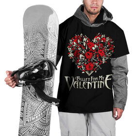 Накидка на куртку 3D с принтом Bullet For My Valentine в городе Новоалтайск, 100% полиэстер |  | bfmv | bullet for my valentine | metal | rock | группы | метал | музыка | рок | трэш