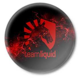 Значок с принтом Team Liquid в городе Новоалтайск,  металл | круглая форма, металлическая застежка в виде булавки | Тематика изображения на принте: dota | liquid | team | the international | дота | игры | кибер | ликвид | спорт | тим