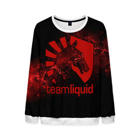Мужской свитшот 3D с принтом Team Liquid в городе Новоалтайск, 100% полиэстер с мягким внутренним слоем | круглый вырез горловины, мягкая резинка на манжетах и поясе, свободная посадка по фигуре | dota | liquid | team | the international | дота | игры | кибер | ликвид | спорт | тим
